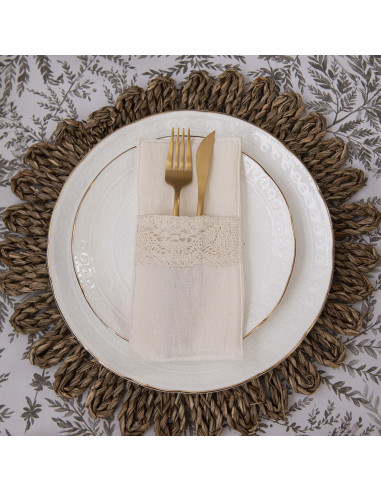 Porta Cubiertos - Puntilla Ancha x 4 unidades