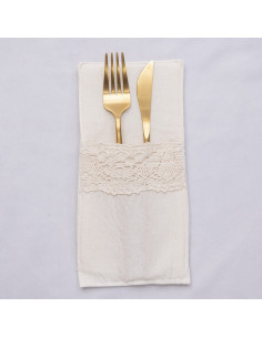 Porta Cubiertos - Puntilla Ancha x 4 unidades 2