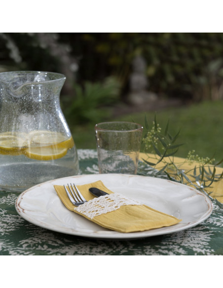 Porta Cubiertos - Puntilla Ancha x 4 unidades