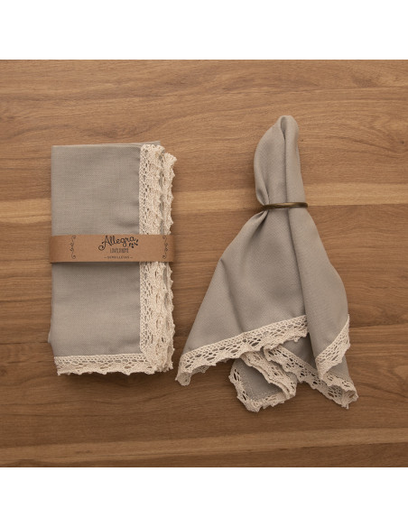 Servilletas Puntilla Media - Pack x 4