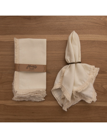 Servilletas Flecos Contínuos - Pack x 4