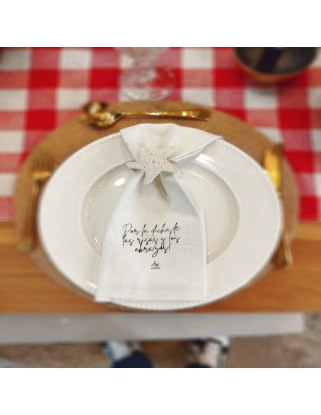 Servilleteros Estrella x 4 - Crochet