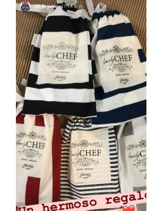 Set Lovely Chef: Delantal + Repasador + bolsita packaging