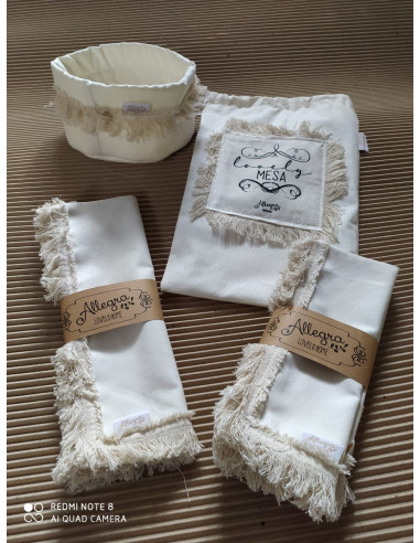 Set Lovely Mesa Premium - Rabat Chic Natural