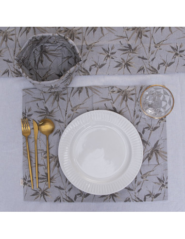 Set Lovely Mesa AM: 4 Individuales + Panera + Camino + Bolsita