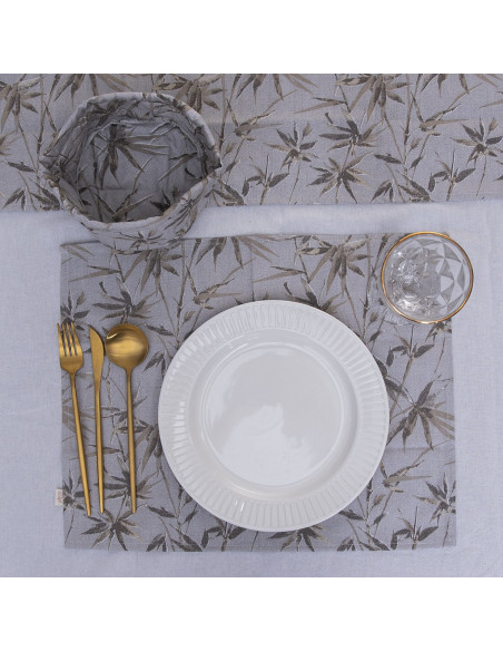 Set Lovely Mesa AM: 4 Individuales + Panera + Camino + Bolsita