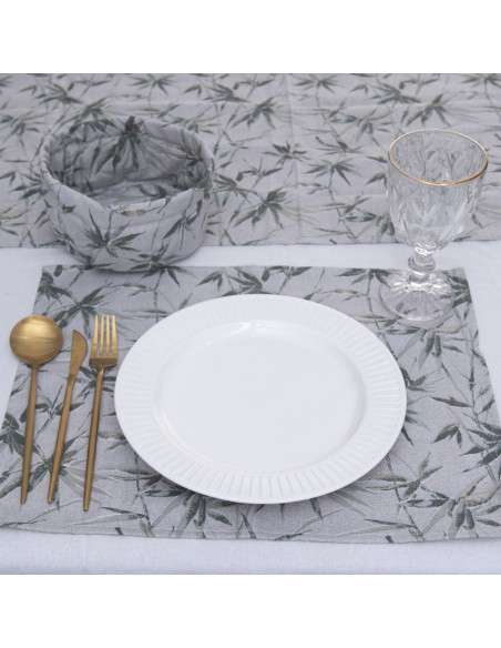 Set Lovely Mesa AM: 4 Individuales + Panera + Camino + Bolsita