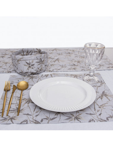 Set Lovely Mesa AM: 4 Individuales + Panera + Camino + Bolsita