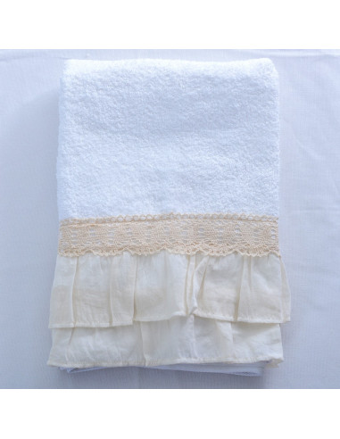 Set Toallón + Toalla con Volados y Puntilla