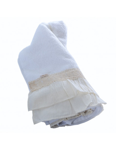Set Toallón + Toalla con Volados y Puntilla