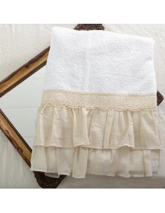 Set Toallón + Toalla con Volados y Puntilla