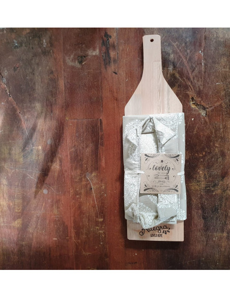 Set Picada Clásica: Tabla + Camino + Panera +  2 Pinches