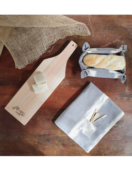 Set Picada Clásica: Tabla + Camino + Panera +  2 Pinches