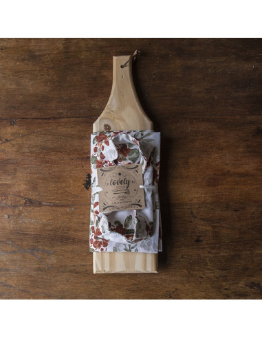 Set Picada Clásica: Tabla + Camino + Panera +  2 Pinches