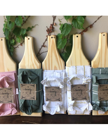 Set Picada Clásica: Tabla + Camino + Panera +  2 Pinches