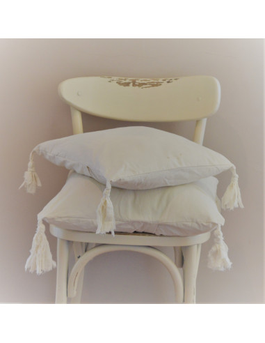 Combo Almohadones  - Arturo - Tusor y Borlas x 2