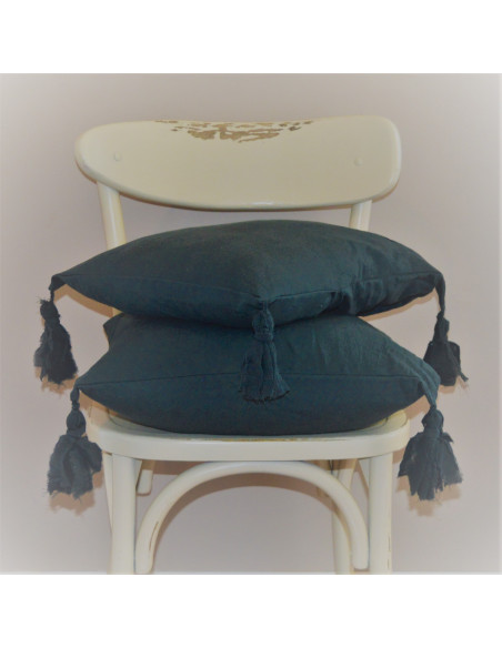 Combo Almohadones  - Arturo - Tusor y Borlas x 2