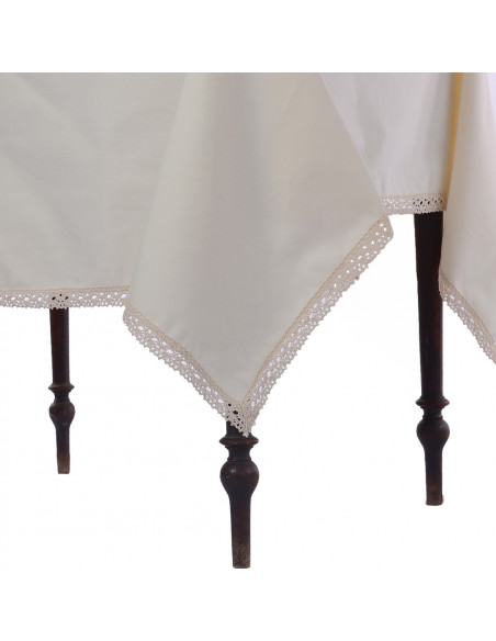 Mantel con Puntilla Media Mantel con Puntilla Media