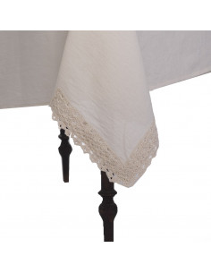 Mantel de Tusor Esquinero Crochet