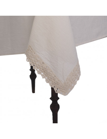 Mantel de Tusor Esquinero Crochet