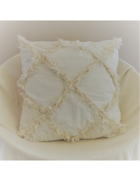 Combo Almohadones  - RABAT Rombos - Lienzo Natural x2