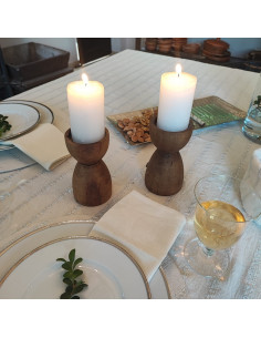 Set x 2 Porta velas - Nordic Mini BAJOS - Vela Incl