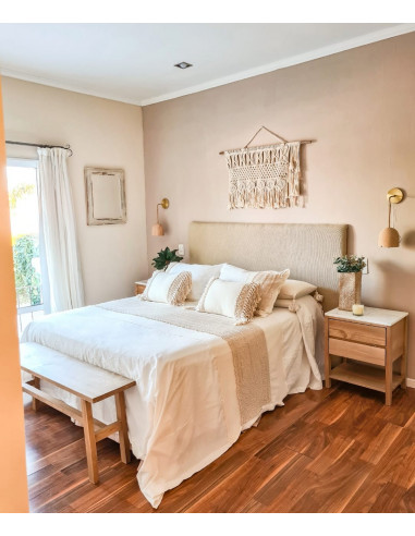 Cobertor de Cama  Calandra  Tusor, Apliques y Almohadon/es