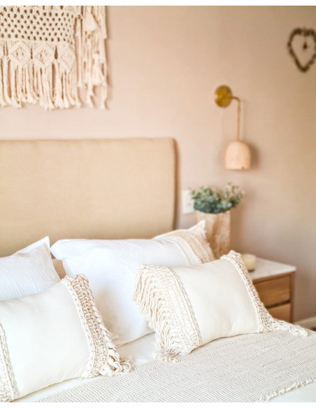 Cobertor de Cama  Calandra  Tusor, Apliques y Almohadon/es