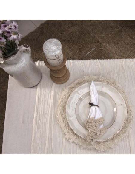 Plato de Sitio - Cotton Tejido a Mano