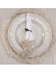 Plato de Sitio - Cotton Tejido a Mano