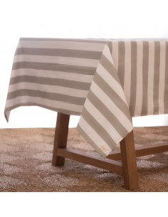 Mantel Rayas Beige