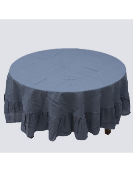 Mantel de Tusor con Volados en Gasa