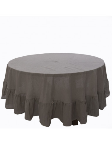 Mantel de Tusor con Volados en Gasa