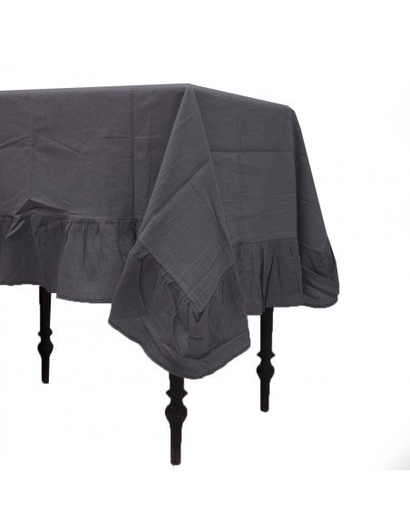 Mantel de Tusor con Volados en Gasa