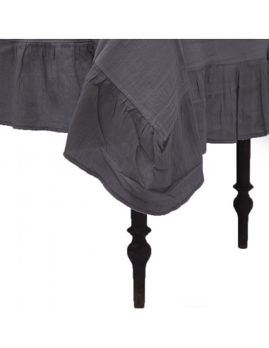 Mantel de Tusor con Volados en Gasa