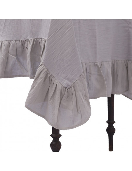 Mantel de Tusor con Volados en Gasa