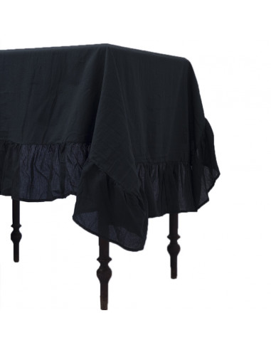 Mantel de Tusor con Volados en Gasa