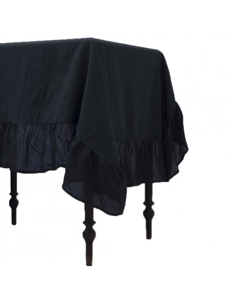 Mantel de Tusor con Volados en Gasa