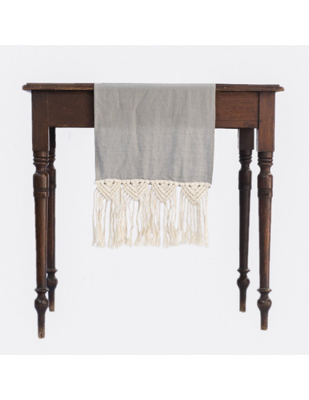 Camino de Mesa - Macramé Triángulos