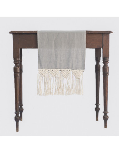 Camino de Mesa - Macramé Triángulos