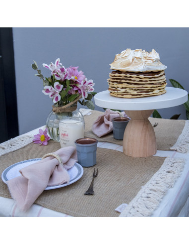 Individuales Arpillera & Macramé x 4