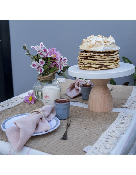 Individuales Arpillera & Macramé x 4