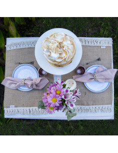 Individuales Arpillera & Macramé x 4 2