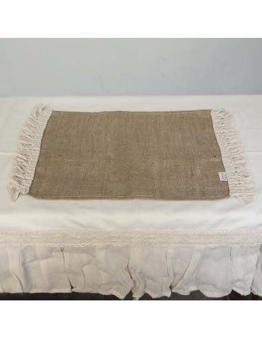 Individuales Arpillera & Macramé x 4