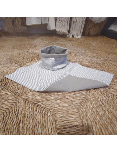 Pack Individuales Reversibles + Contenedor Tusor MIl Rayas