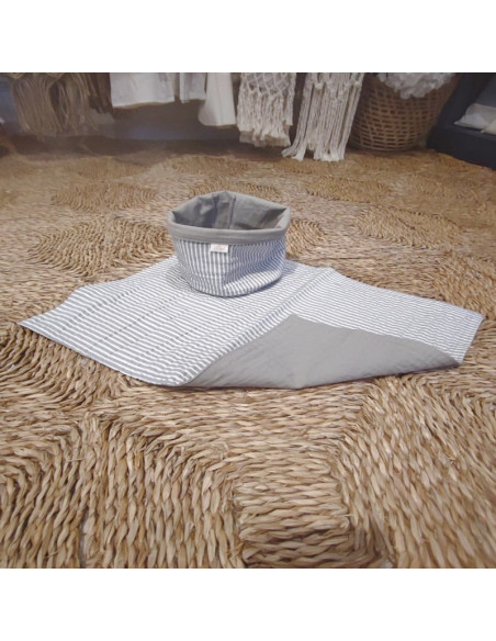 Pack Individuales Reversibles + Contenedor Tusor MIl Rayas