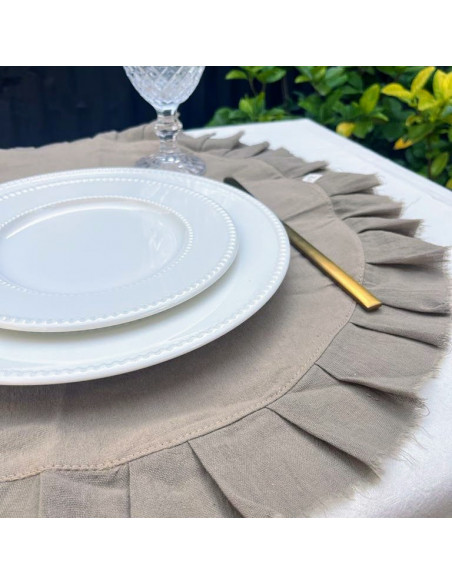 Plato de Sitio Camila Tusor Gasa x 4