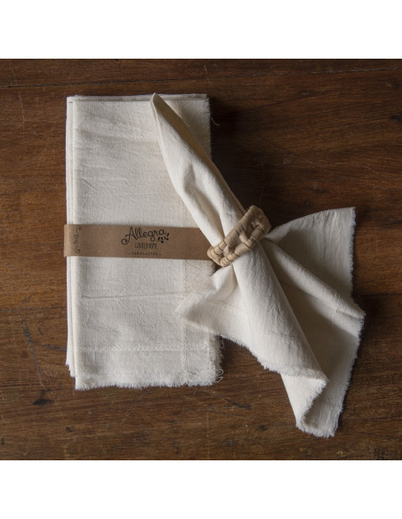 Servilletas Tusor XL Desflecada / Collareta - Pack x 4