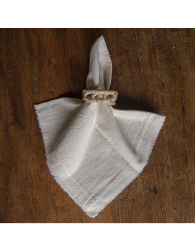 Servilletas Tusor XL Desflecada / Collareta - Pack x 4