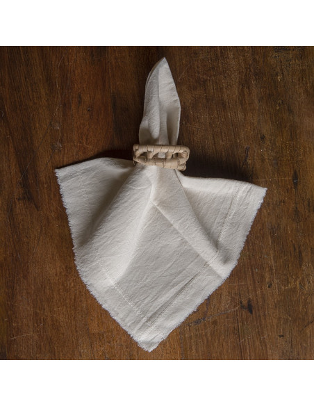 Servilletas Tusor XL Desflecada / Collareta - Pack x 4